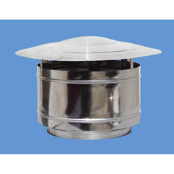 Противодимна шапка с варелче Ø180 мм неръждаема стомана 0064