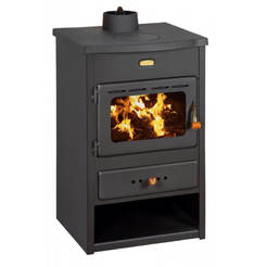 Камина на дърва с чугунен плот 9.5kW 76x46x44см ниша Ø130мм, К1 PRITY