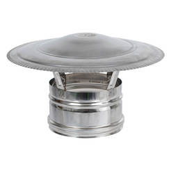 Противодимна шапка с варелче Ø150 мм неръждаема стомана 0063