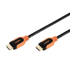 Кабел HDMI/HDMI 2 м, 3D, 4K, Ethernet, оранжев