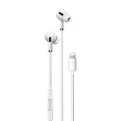 Слушалки с микрофон iPhone 120см кабел бели, EP24 XO