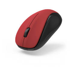 Мишка безжична 1200DPI тиха черно-червена, MW-300 V2 HAMA