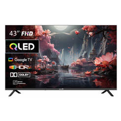 QLED Smart TV 43" QLED43QM10GTV FullHD HDR Quad Core GoogleTV ARIELLI