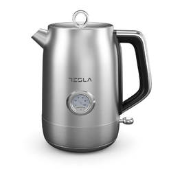 Електрическа кана за вода KT500X, 2200W, 1.7л, данни за t°, inox, TESLA