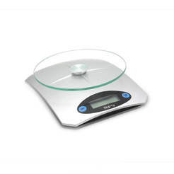 Стъклена кухненска везна SР-1651-К, до 5кг, точност до 1гр, LCD дисплей, SAPIR