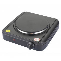 Electric hotplate single 1500W ф185 mm with 4 levels 5R51445KRB black matt ROSBERG