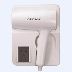Wall-mounted hair dryer 1600W shaver socket white CHD-16WS CROWN