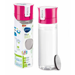 Fill & Go Vital water filter bottle, 0.6 liters, pink color