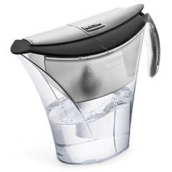 Филтърна кана за вода Smart - 3.4л/1.5л чиста вода, механичен индикатор, черна