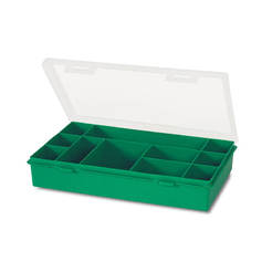 Кутия органайзер за инструменти №12-11, 11 раздела Зелен 290 x 195 x 54мм TAYG