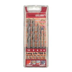 Drills/drill bits for concrete Long life Ф4-10mm, 5 pieces with cylindrical tails