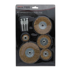 Set of wire brushes for drill 8 parts, 3 spindles