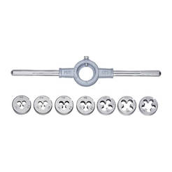 Set of dies for external threading 8 parts, M3 - M12