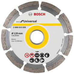 Диамантен диск Eco Universal - 125 х 22.23 х 2мм, за бетон и тухли