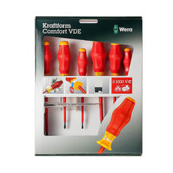 Комплект изолирани отвертки PH 6 бр + фазомер, 1000V Kraftform Comfort VDE