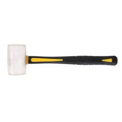 Rubber hammer, white with fiberglass handle 340 g TOPMASTER