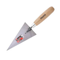 Trowel brick triangular 16 cm with wooden handle