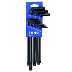 Torx wrench set - 9 pcs, L-shaped