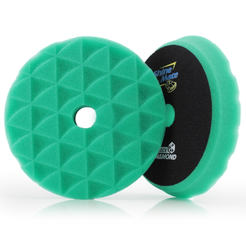 Velcro polishing sponge - Ф 150 х 25 mm, very hard, green