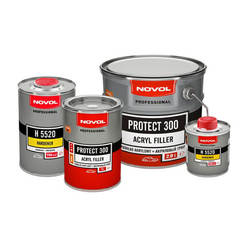 Acrylic primer 4 + 1 MS set 1 l gray NOVOL