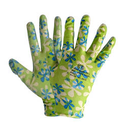 Градински ръкавици с ластичен маншет полутопени в латекс