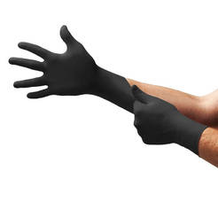 Предпазни ръкавици нитрилни Microflex 93852 - L, антиалергични, 100бр, черни
