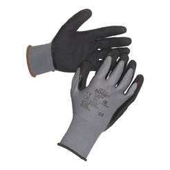 Защитни ръкавици Edge - износоустойчиви, топени в NBR нитрил, №10