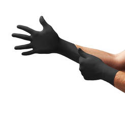 Предпазни ръкавици нитрилни Ansell Microflex 93852 - XL, антиалергични, 100бр, черни