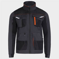 Arbeitsjacke Kastor Stretch grau #56 65/32/3% Polyester/Baumwolle/Elasthan/250 g/m² STENSO