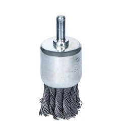 Wire brush for drill - Ф 30 mm, cup-shaped with braid, steel