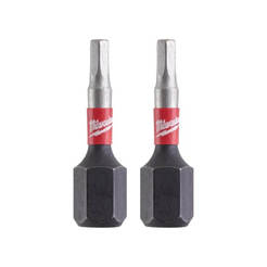 Impact bits for screwdriver HEX2.5 25mm 2pcs SHOCKWAVE ID