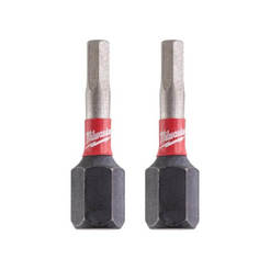 Impact bits for screwdriver HEX3 25mm 2pcs SHOCKWAVE ID