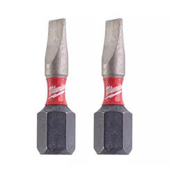 Impact driver bits SL0.6x4.5 25mm 2pcs SHOCKWAVE ID