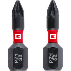 Биты для отвертки 25 мм PZ1 ударный хвостовик 1/4" C 6.3 - 2 шт EINHELL