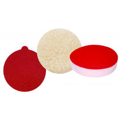 Polishing set - velcro, felt, sponge, 125 mm