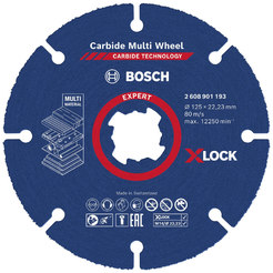 Disc for angle grinder carbide X-LOCK 125mm - wood, plastic