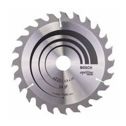 Circular saw blade Optiline Wood - Ф 210 x 30 mm, 24 teeth