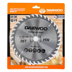 Circular saw blade 185 x 20 x 36T for wood DAEWOO