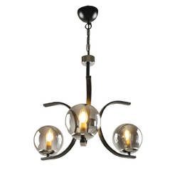 Chandelier 3xE27 black / chrome AYLIN