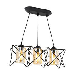 Pendant lamp YILDIZ 3xE27 60W black