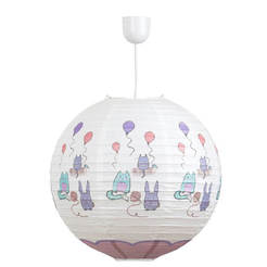 Lampshade for children's room Ф400mm white/pink CATHY