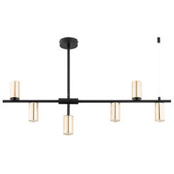 Pendant lamp 6 x GU10 LED black/gold Saur