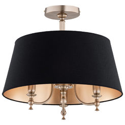 Pendant lamp 3 x E14 LED black/gold Rosetta
