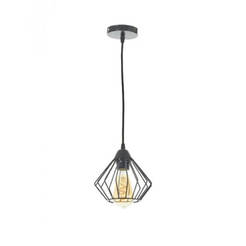 Metal pendant Tirana Ф 17 cm, 1 x E27, 40 W, black