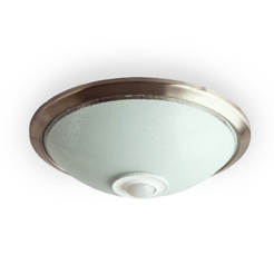 Ceiling with sensor 360° 2xE27 decorative glass matt chrome OKTAY