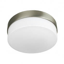 LED Ceiling F230mm 1xE27 IP44 satin nickel / opal PAMELA