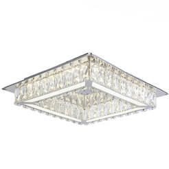 Плафон LED 40х40см 20W 1300lm 4000K Alice стомана, кристал