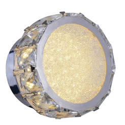 Плафон LED ф15см 10W 585lm 4000K Alice стомана, кристал