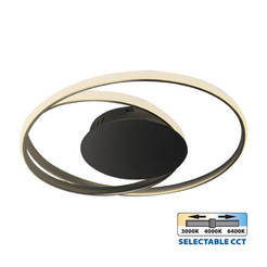 Плафон 38W 1840lm 3000K-4000K-6400K Odeon LED черен VIVALUX