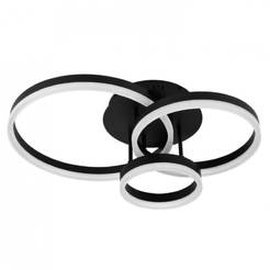 LED ceiling lamp with remote control 60W 3220lm 3000-4000-6500K Caterina Ø200+Ø300+Ø400 mm black LIGHTEX